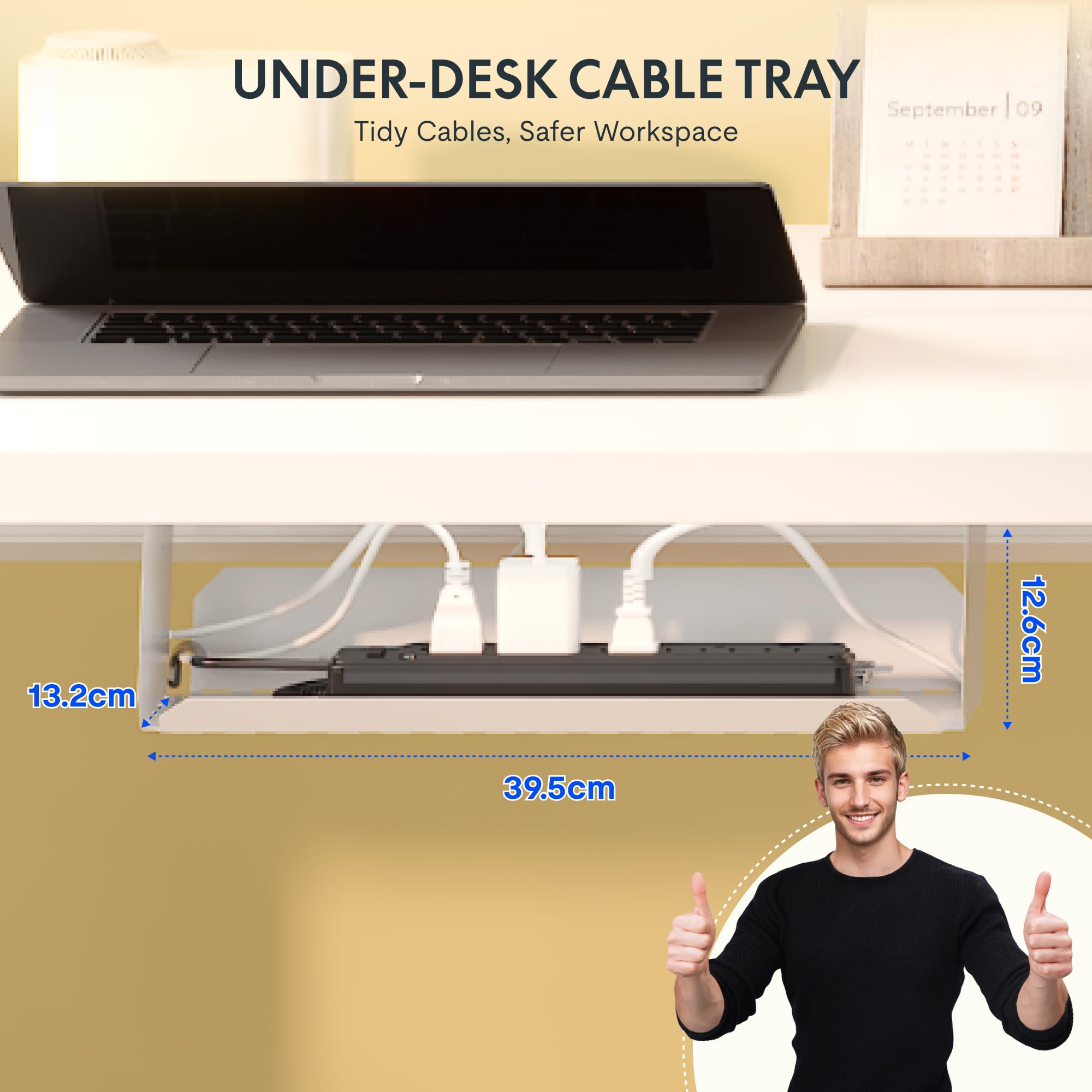 FLEXISPOT ONE PIECE Electric Standing Desk Height Adjustable Sit Stand Up Desk with Memory Smart Panel (White Frame+120x60cm White Desktop)