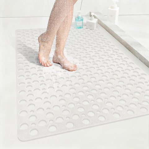 Shower Mat Non Slip Anti Mould: 60 x 90 cm Large Shower Mat for Inside Walk-in Shower Tray - Soft TPE Anti Slip Shower Mat for Bathroom Wet Floor