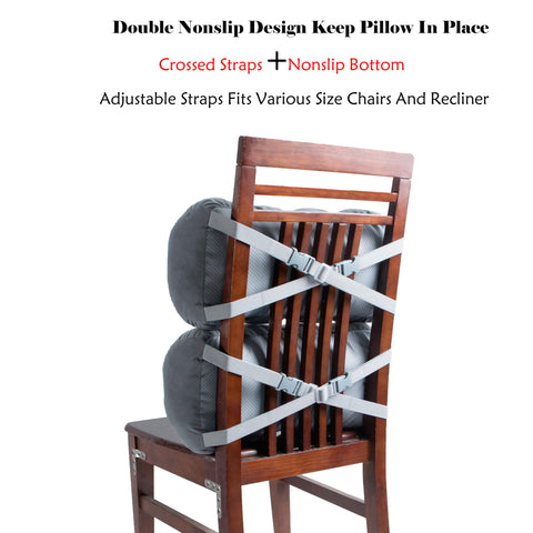 Alibo Office Chairs Contoured Half Moon Round Lumbar Roll Low Back Lumbar Support D-Shaped Pillow Multi Purpose Recliner Leg Rest Cushion For Chair
