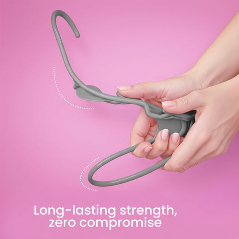 Utopia Home 20 Pack Plastic Hangers Space Saving, Durable Hanger with Shoulder Grooves, Grey
