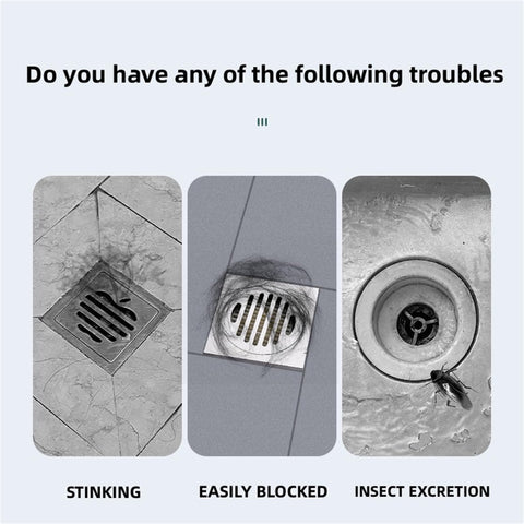 MAOYONG Shower Drain Cover Tub Stopper - Square Silicone Floor Drain Cover for Bathroom, Bathtub Stopper Drain Plug Cover