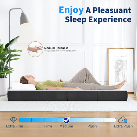 wowttrelax Folding Mattress Small Double With Washable Cover, 120x190x10cm