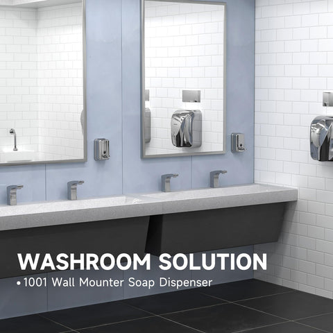anydry Stainless Steel Wall-Mounted Manual Soap Dispenser, 500ml Capacity, Elegant Polished Design Dispenser