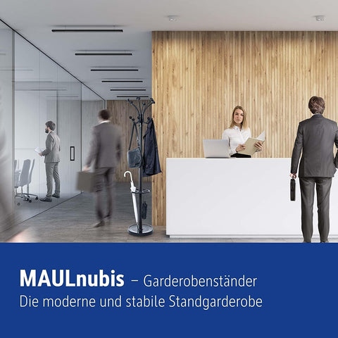 MAUL MAULnubis Coat Stand | Modern and Stable Standing Coat Rack for Private Use, Office and Reception Rooms | Sturdy Steel Clothes Rack for Jackets