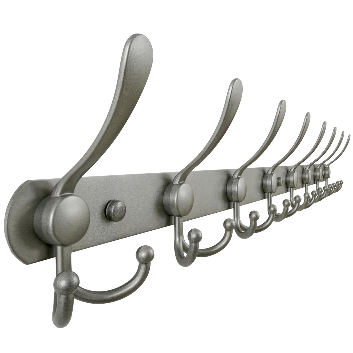 Dseap Coat Rack Wall Mount - 74cm Long 8-Tri-Hooks Heavy Duty Coat Hanger Rail Wall Hooks for Hanging Coats Hats Clothing Clothes Purse Mudroom