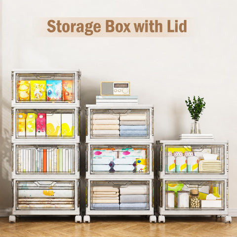 StowBin 28L Storage Boxes with Lid,Plastic