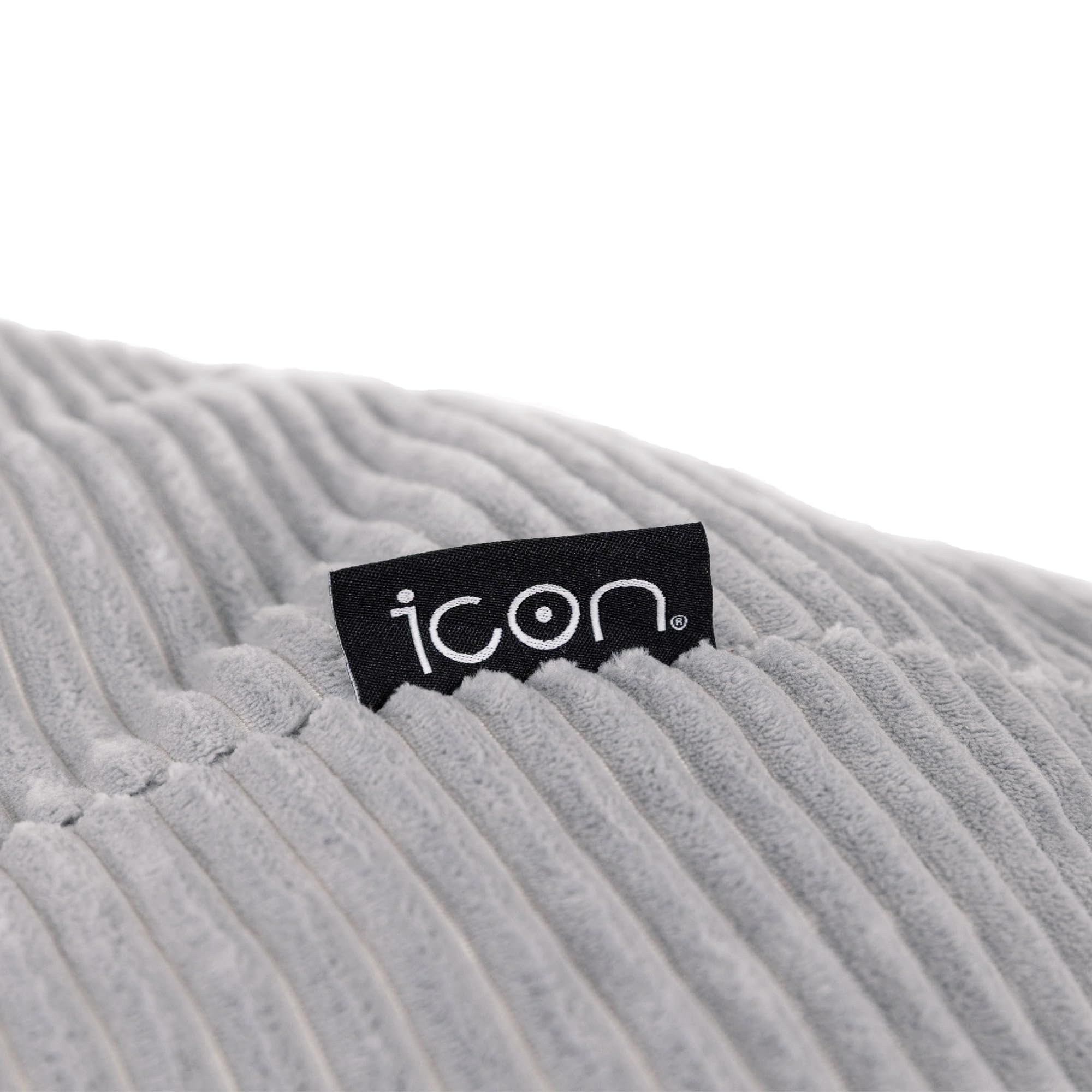 icon Dalton Large Cord Bean Bag & Footstool with Filling Included, Grey
