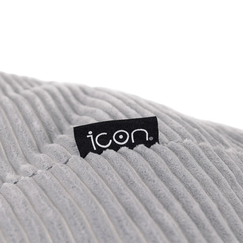 icon Dalton Large Cord Bean Bag & Footstool with Filling Included, Grey