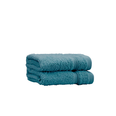 Catherine Lansfield Zero Twist Cotton 30x30cm Face Cloth Pair Teal Green