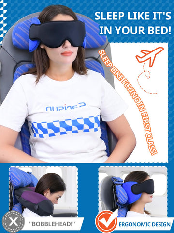 SARISUN Travel Pillow with Strap, Airplane Foot Hammock for Long Flights