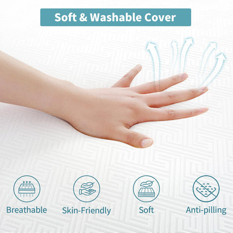 wowttrelax Folding Mattress Small Double With Washable Cover, 120x190x10cm