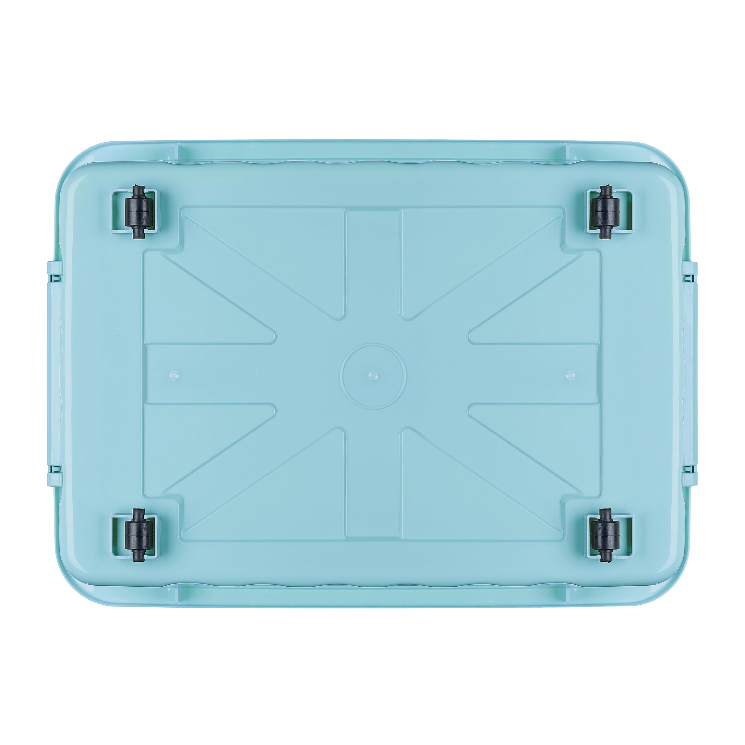 Cetomo 80L*3 Storage Boxes with Lids, Plastic Storage Box with Wheels and Secure Side Latches, Stackable & Nestable Organizer for Home, Office