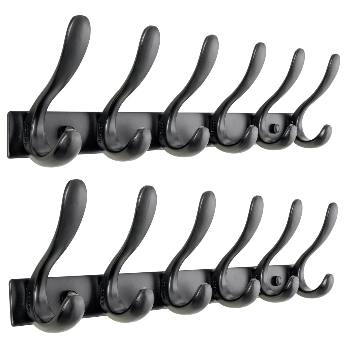 HONSKY Wall Coat Rack- Stylish,44cm Metal Coat Hanger Wall Mounted,Heavy Duty 6 Hooks Wall Coat Hook for Hallway, Bedroom