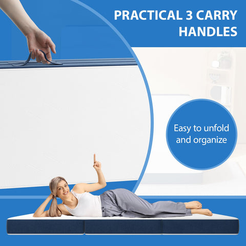 DEWINNER Folding Mattress Double, 135x190x15cm