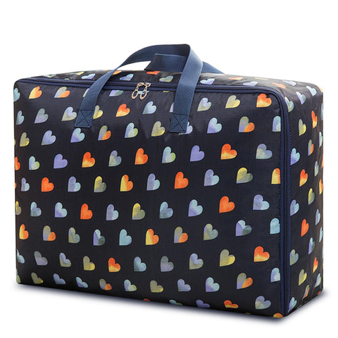 105L Large Storage Bag,Thicken Oxford Moving Bag Underbed Storage King Size with Zip Waterproof Moisture Proof for Clothes,Bedding,Pillows,Blankets