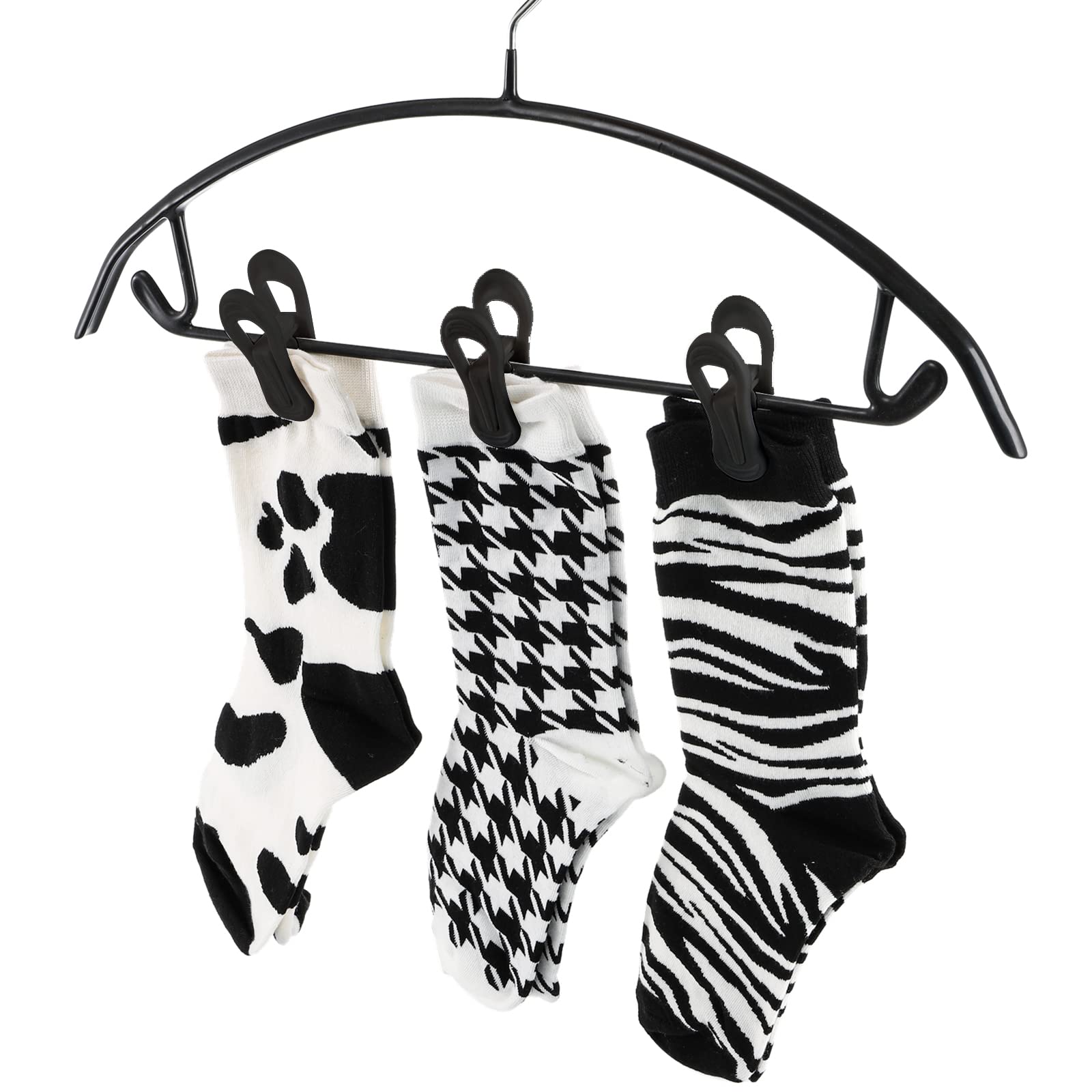 Yopay 50 Pieces Hanger Clips for Hangers, Strong Pinch Easily Clip on Clothing Pants, Multi-Purpose Plastic Finger Clips for Home, Office, Travel