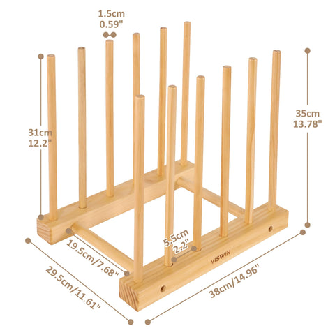 VISWIN Tabletop Art Storage Rack - Wooden Drying & Display Rack with Adjustable Slots for Organizing Canvas, Prints, Artwork, Panels, and Posters
