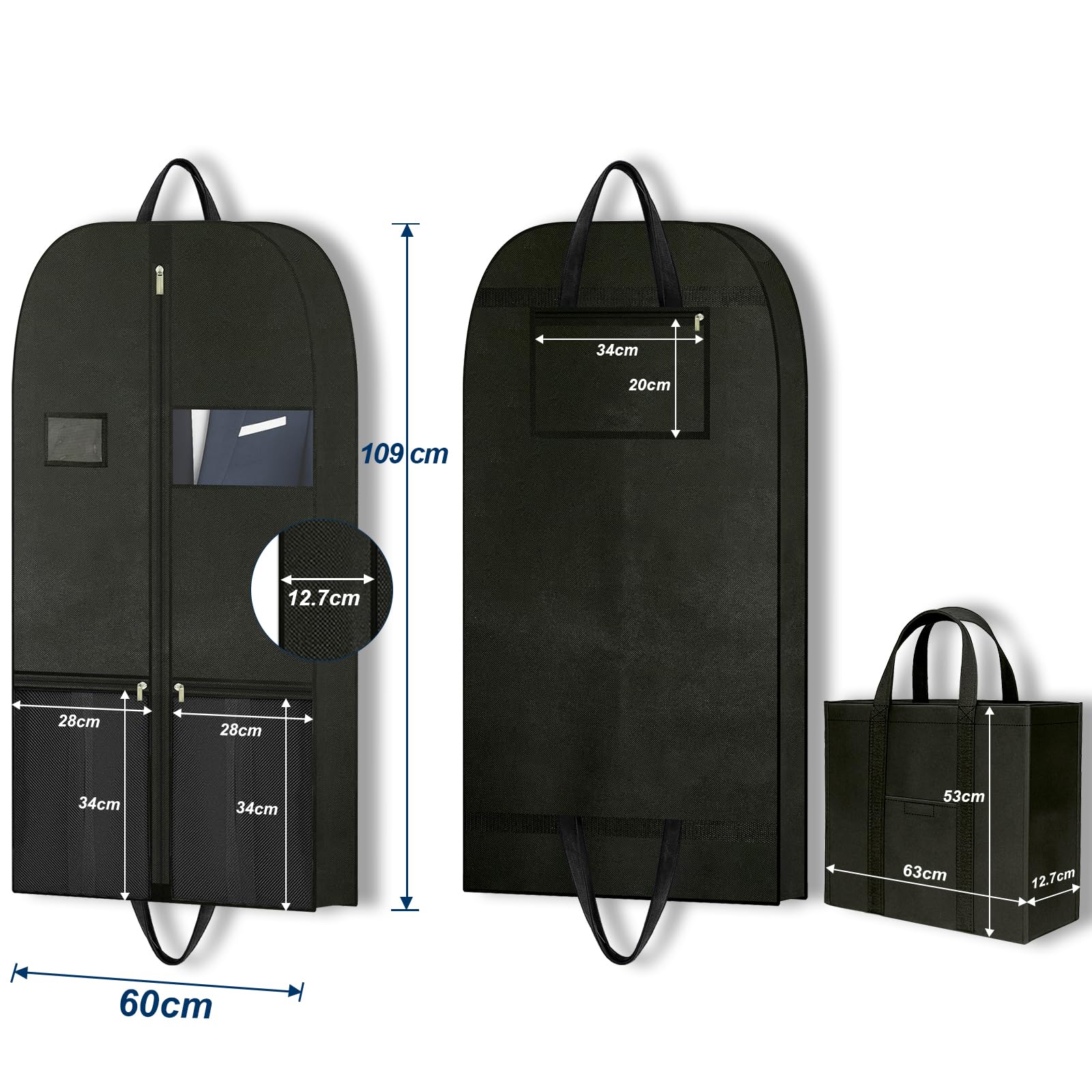 Suit Bag, Garment Bags, Business Cover for Travel, Meetings and Office Work