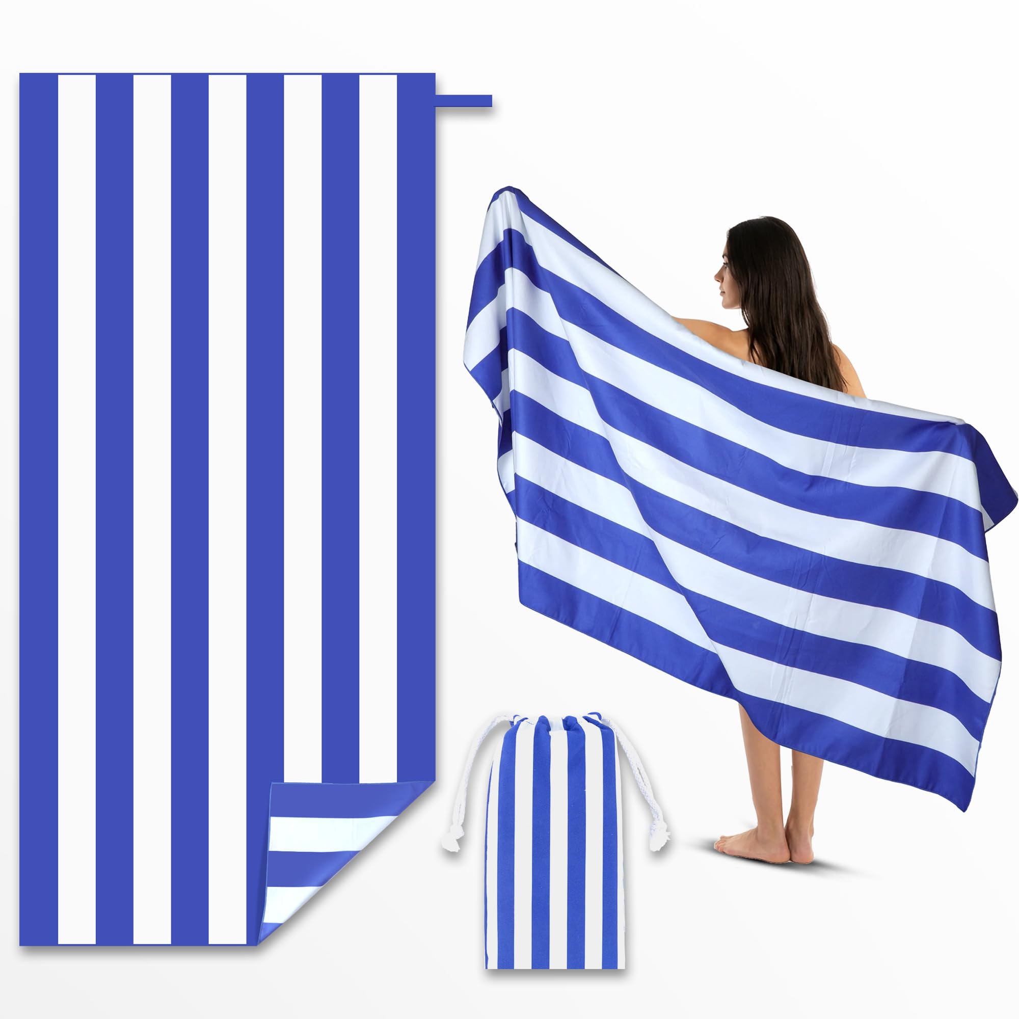 Anavasi Microfibre Beach Towels for Adults, 1 Pack 180 x 90cm 100% Recycled