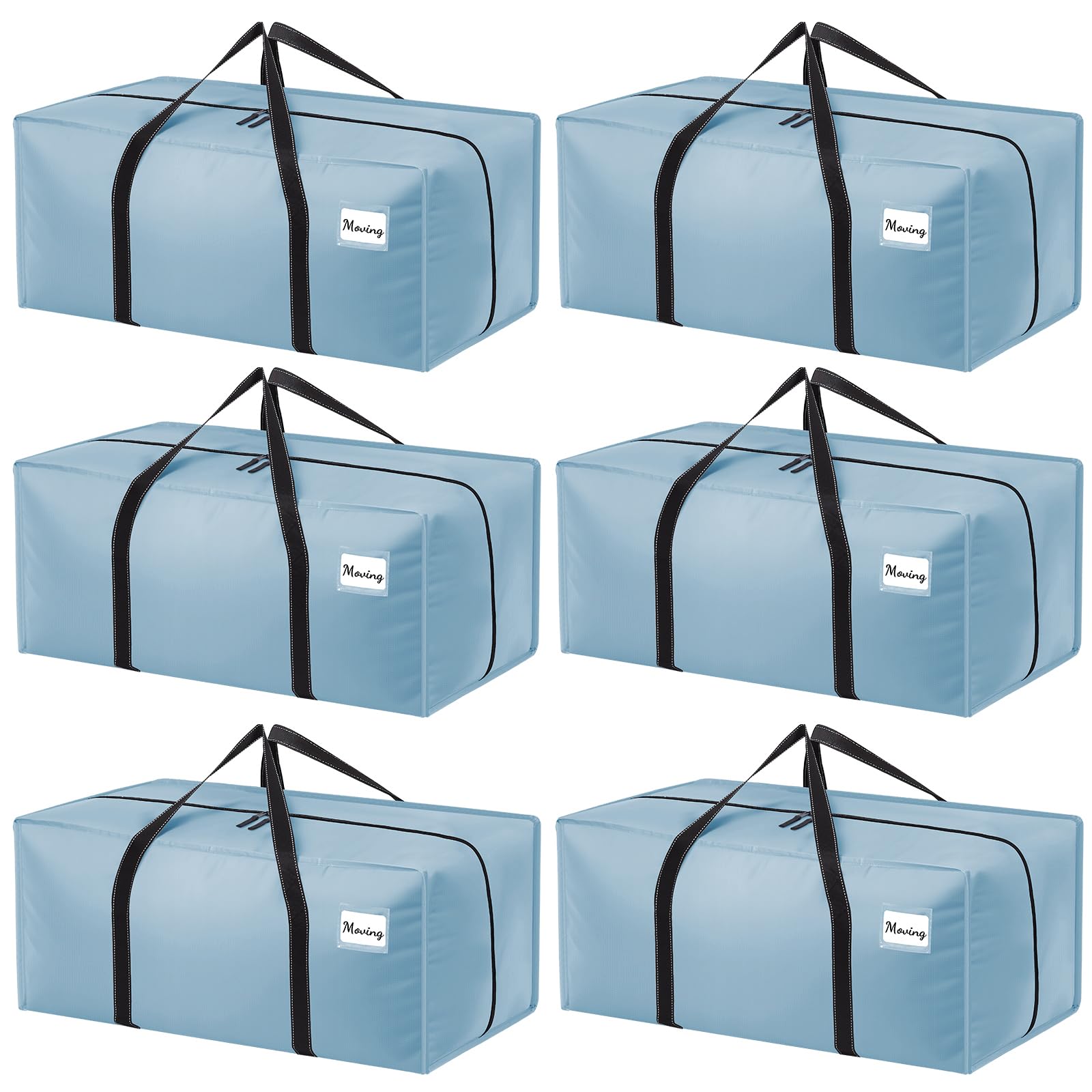 Dntorx 6 Pack 120L Moving Bags and Storage Bag Dorm Moving Essential, Blue
