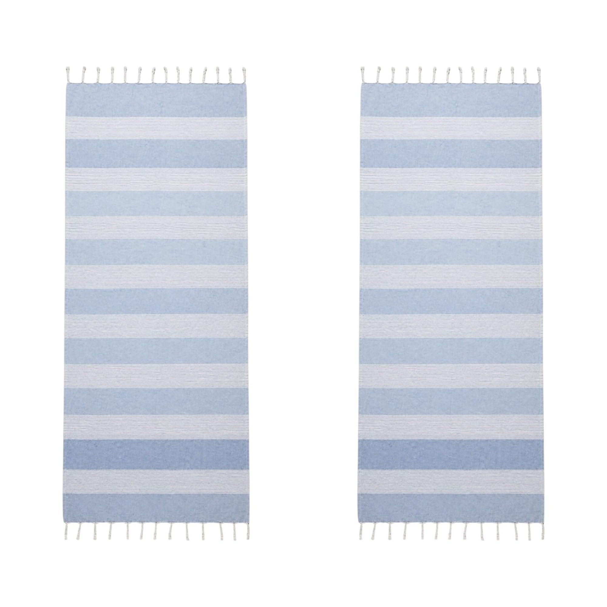 BOSKIMO Large XXL Beach Towel Pack of 2 – Giant Sarong Towel 180 x 200 cm for 2 People, Lightweight and Quick Drying