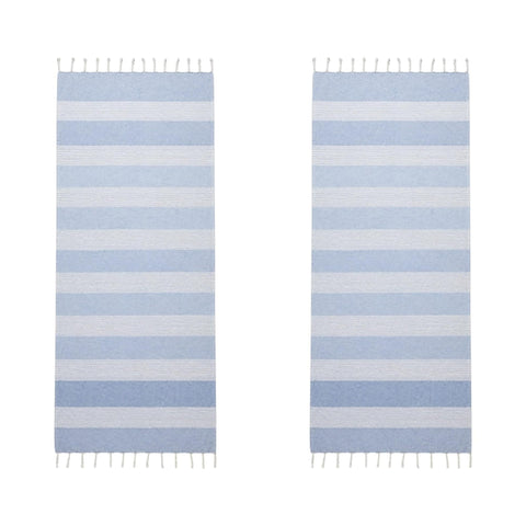 BOSKIMO Large XXL Beach Towel Pack of 2 – Giant Sarong Towel 180 x 200 cm for 2 People, Lightweight and Quick Drying