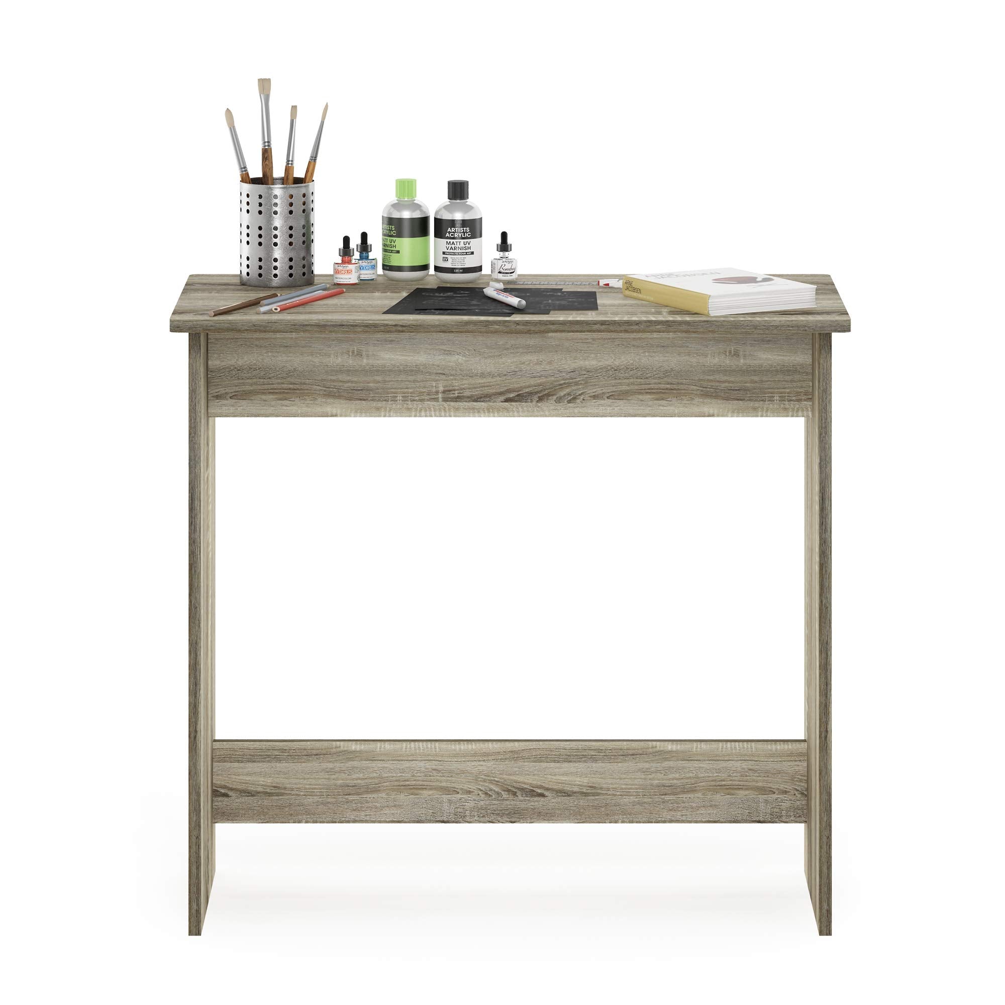 Furinno Simplistic Computer Desk, Study Desk, Writing Desk, Sonoma Oak, 39.1 (D) x 79.5 (W) x 75.7 (H) cm