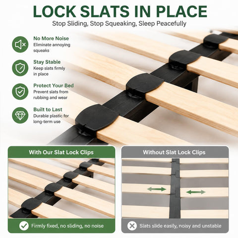 Lafefe 10 Pcs Center Slat Joiners for 55mm Slats, Replacement Middle Bed Slat Holders