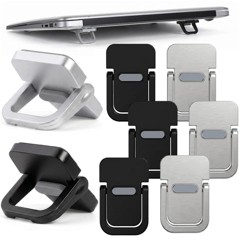 Bremorou 8 Piece Keyboard Riser Adjustable Angle Keyboard Stand Portable Foldable Laptop Feet Self-Adhesive Invisible Mini Keyboard Stand Fits Most