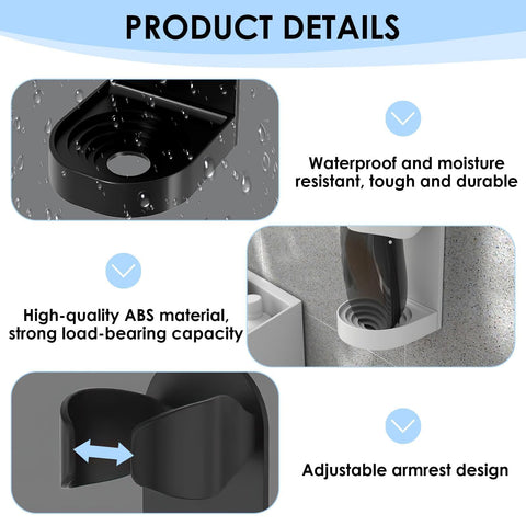 Electric Toothbrush Holder Wall Mounted, 4 Pack Self Adhesive Toothbrush Holders for Bathroom