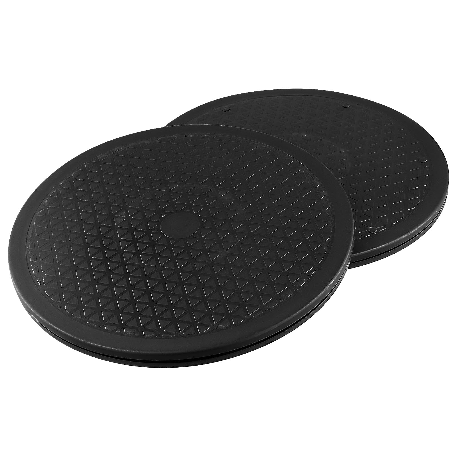 SINJEUN 4 PCS 12 Inch 360° Rotating Swivel Stand, Black Turntable Display, Lazy Susan for Plants Models Handicraft
