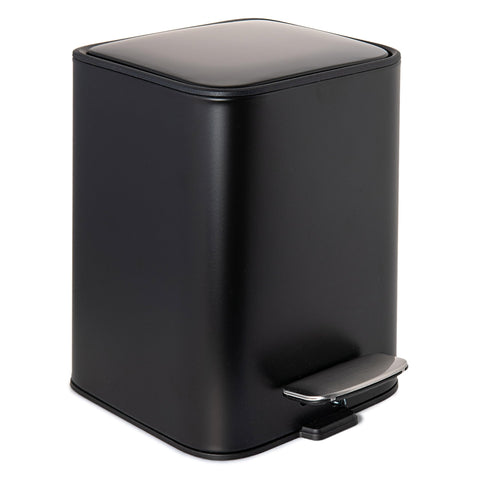 Erreke Bathroom Pedal Bin 3L, Black, Removable Inner Bucket, Modern Design