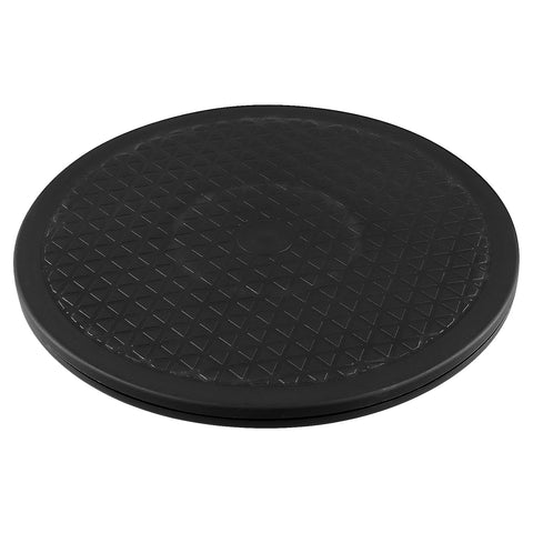 SINJEUN 4 PCS 12 Inch 360° Rotating Swivel Stand, Black Turntable Display, Lazy Susan for Plants Models Handicraft