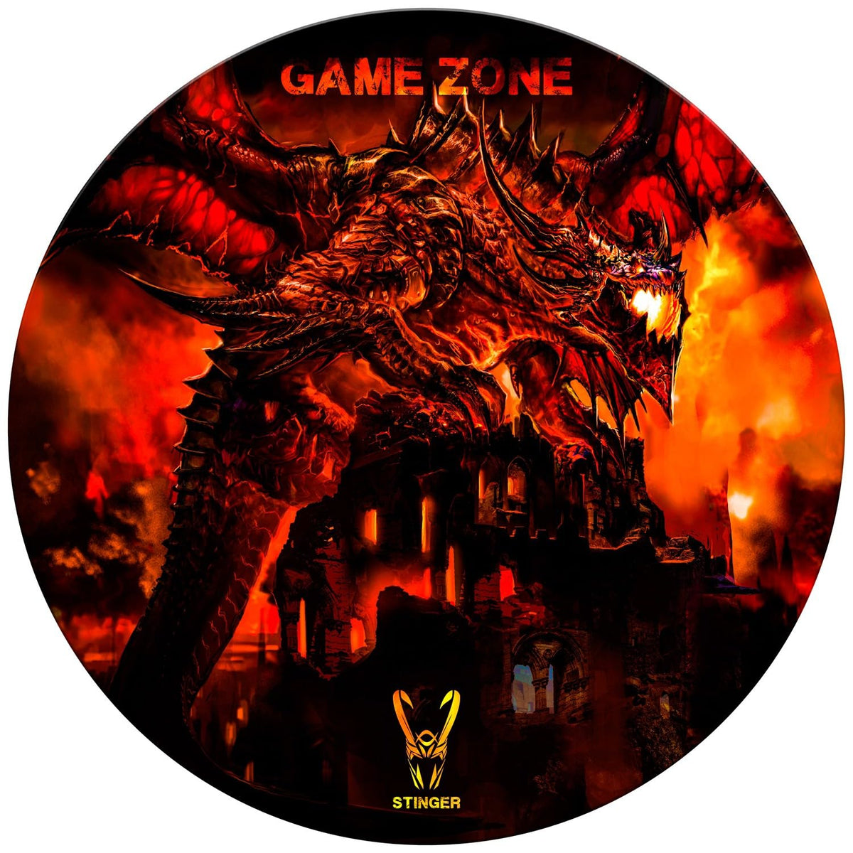 Woxter Stinger Floorpad Red Gaming Floor Mat, Floor Protector Mat, Waterproof, Washable, 100% Microfiber, Diameter 120cm, Red