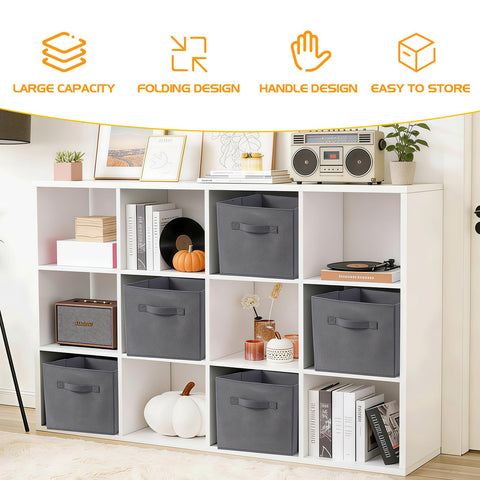 Resszo Cube Storage Boxes Set of 6, 27x27 Cubes with Handles