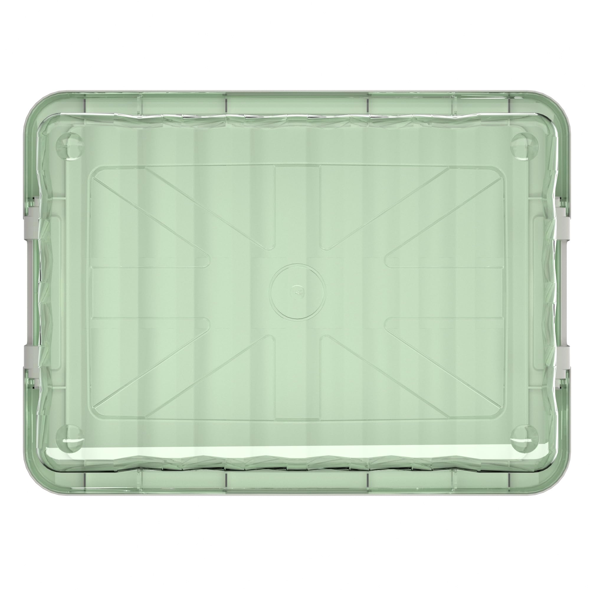 Cetomo 15L*6 Storage Boxes with Lids, Plastic Storage Box with Secure Side Latches, PP Nestable and Stackable Clear Organizer for Home, Office