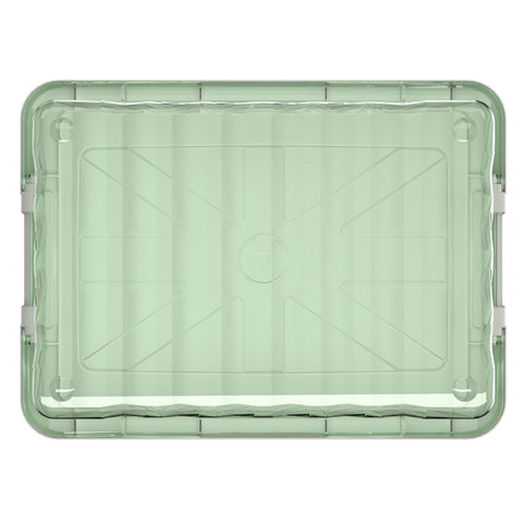 Cetomo 15L*6 Storage Boxes with Lids, Plastic Storage Box with Secure Side Latches, PP Nestable and Stackable Clear Organizer for Home, Office