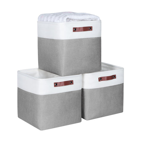 Syeeiex Foldable Storage Baskets for Shelves 30.5 cm Fabric Cube Organizer