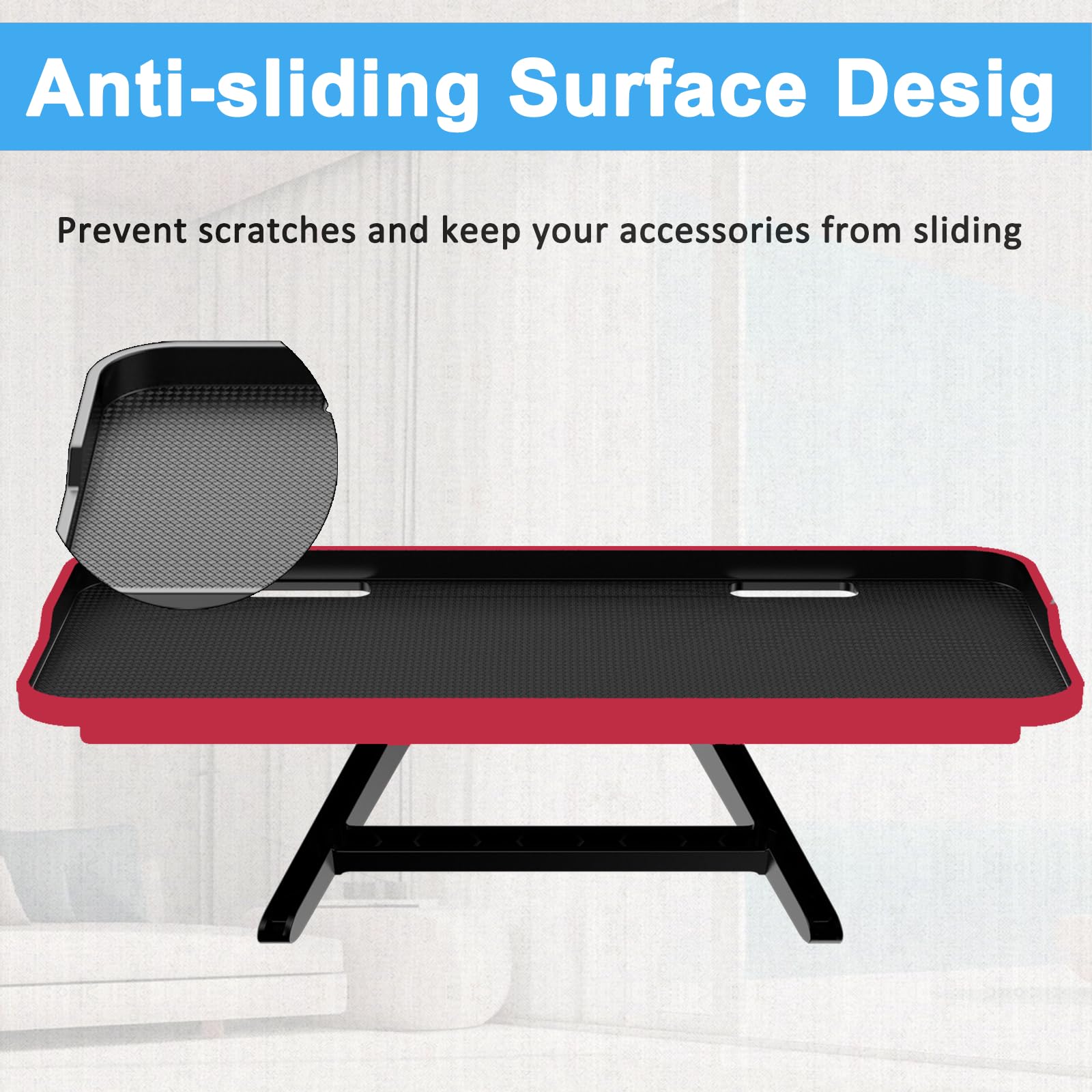 JXMTSPW TV Top Screen Shelf Adjustable Computer Monitor Shelf Storage Bracket Mount Hold Cable Media Box, Game Console, WiFi Router