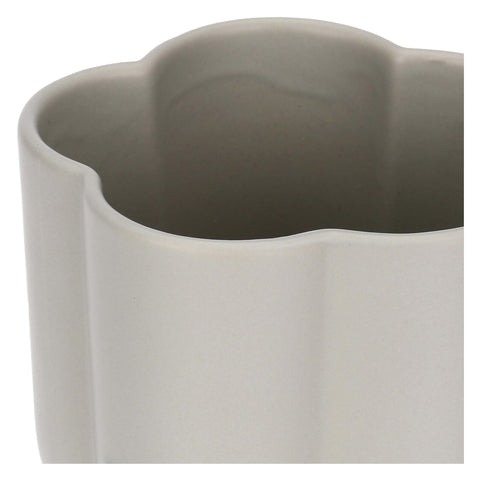 THUN - Toothbrush Holder Flower - Stoneware - Bathroom Accessories Collection - Ø 12-10 cm h