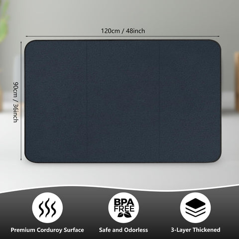 K KERNOWO Office Chair Mat for Carpet and Hardwood Floors, 47x35'' Corduroy Carpet Protector Chair Mat for Home & Office