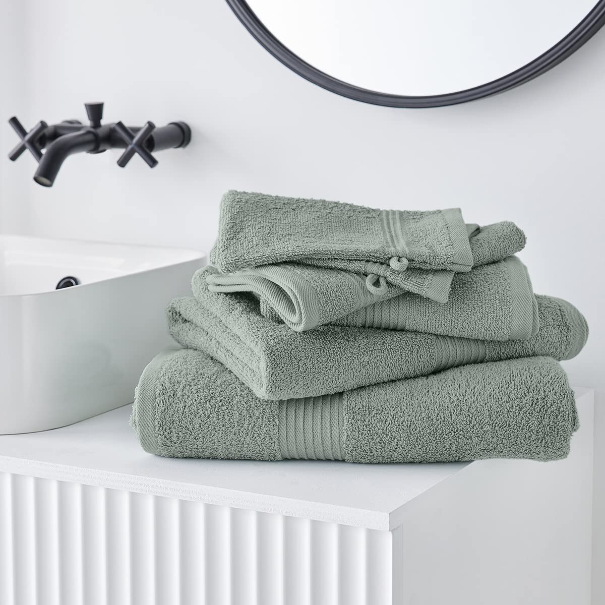 Today Essential Celadon Celadon Plain Bath Towel Cotton 70 x 130 cm