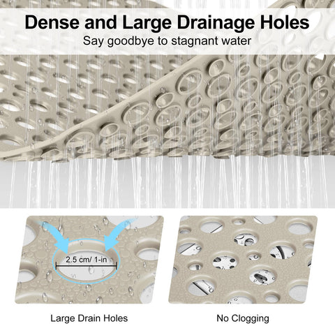 EIVINJE Shower Mat Non Slip Anti Mould: 53 x 53 cm Square Shower Mats for Inside Shower