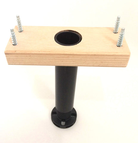 Polymat Adjustable Bed Centre Rail Support Foot Leg for Wooden Bed Double King Size (h=17cm to 29cm)