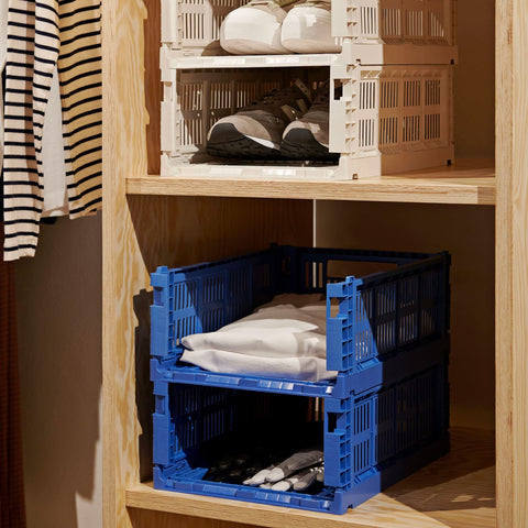 HAY Colour Crate 541460 Transport Box M Recycled Polypropylene White Dimensions: 34.5 cm x 26.5 cm x 14 cm
