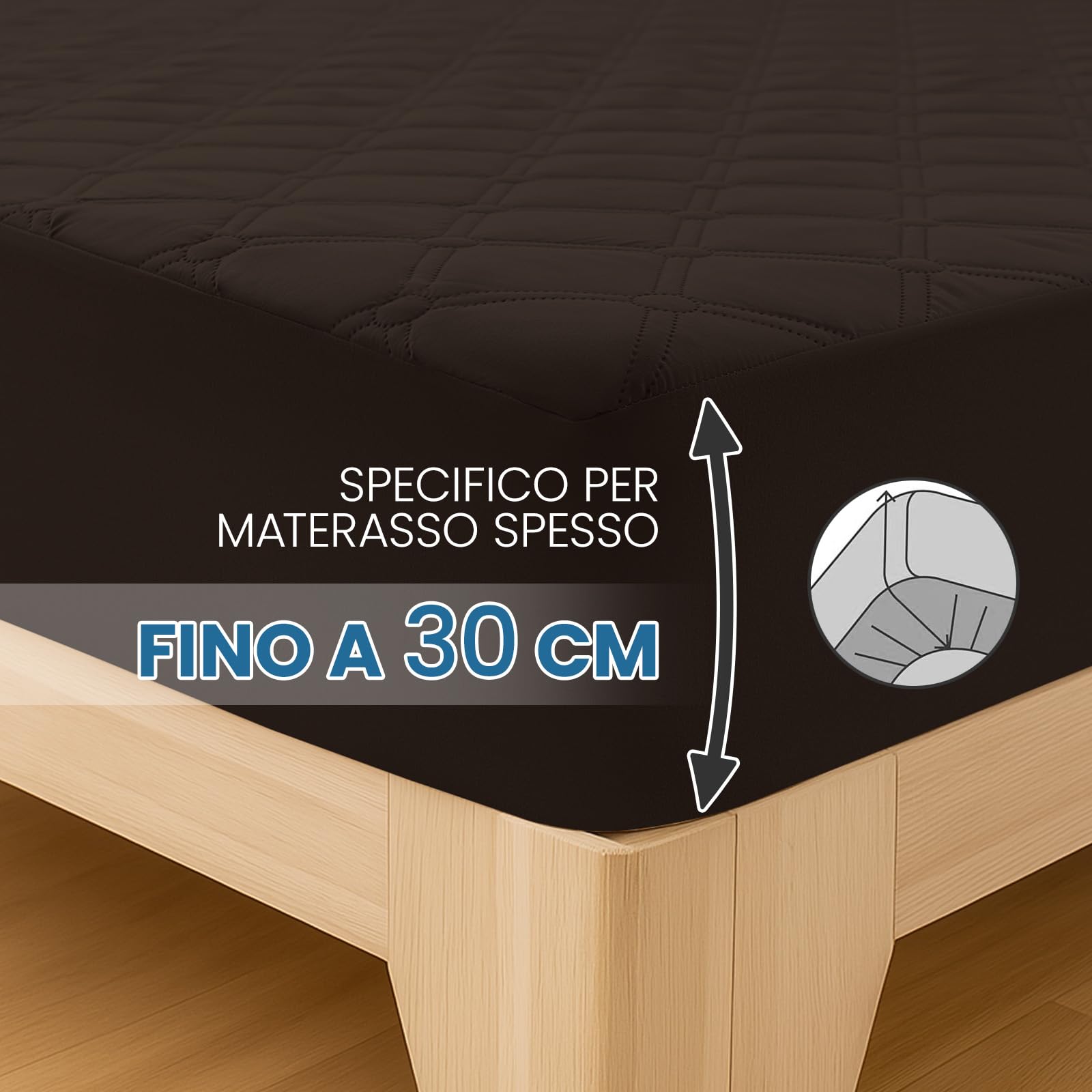 Ystyle Fitted Sheet 160 x 200 cm, Microfibre, Fitted Sheet - Mattress Height up to 30 cm, Curry Dark
