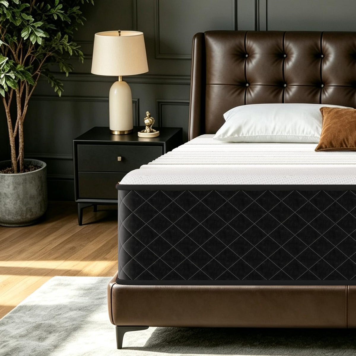 MOLPHIT Extra Firm Single Mattress 10 Inch, 7-Zone Hybrid Mattress with Memory Foam and Individually Pocket Spring