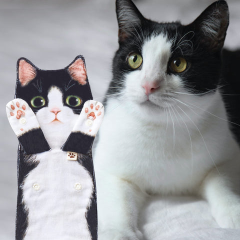 Funny Cat Hand Towels for Bathroom Kitchen, Hanging Decor Gifts for Women