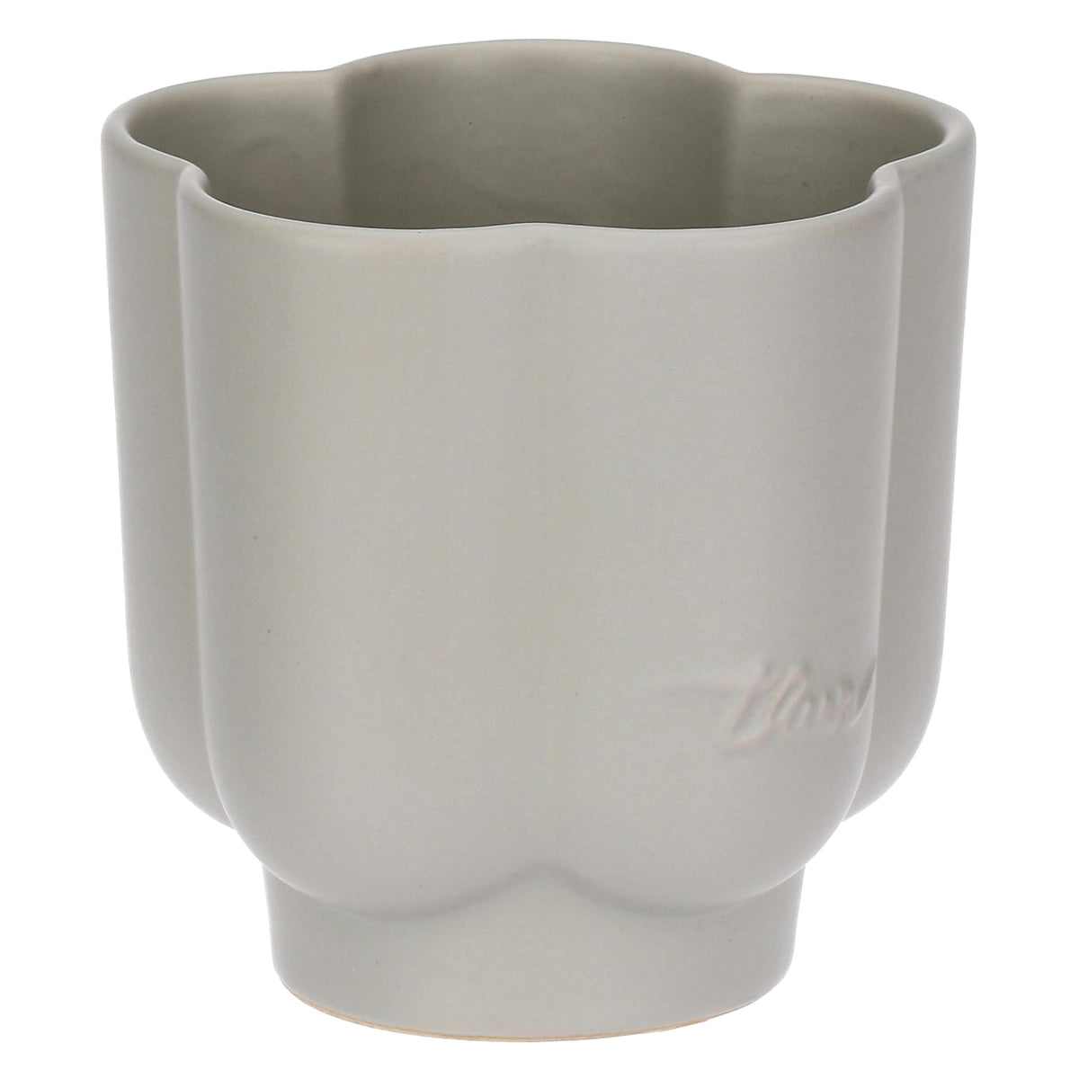 THUN - Toothbrush Holder Flower - Stoneware - Bathroom Accessories Collection - Ø 12-10 cm h