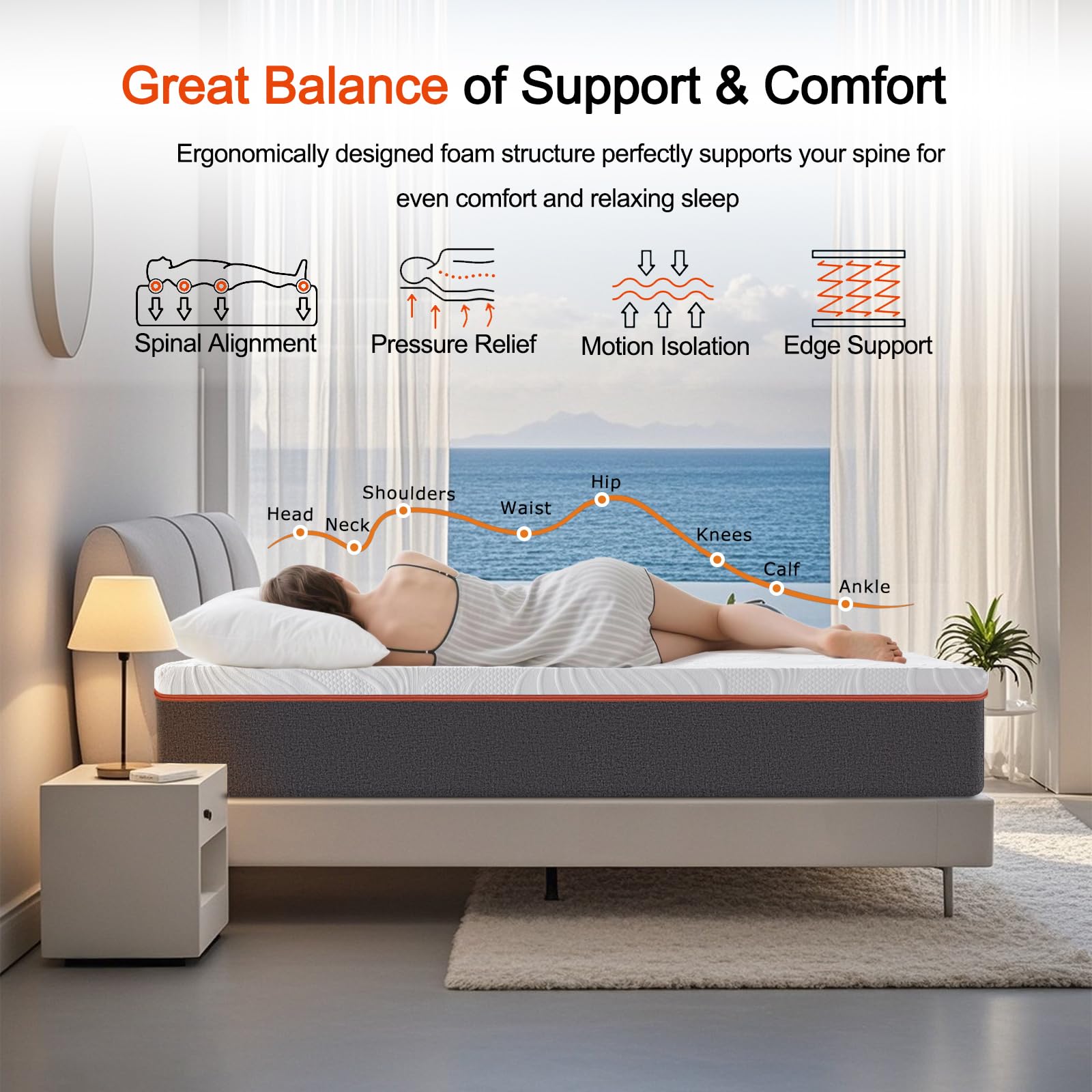 Laccard Small Double Memory Foam Mattress, Cooling 4ft Small Double Mattresses for Pressure Relief, Medium Firm, with Removable Cover, 120X190X20cm